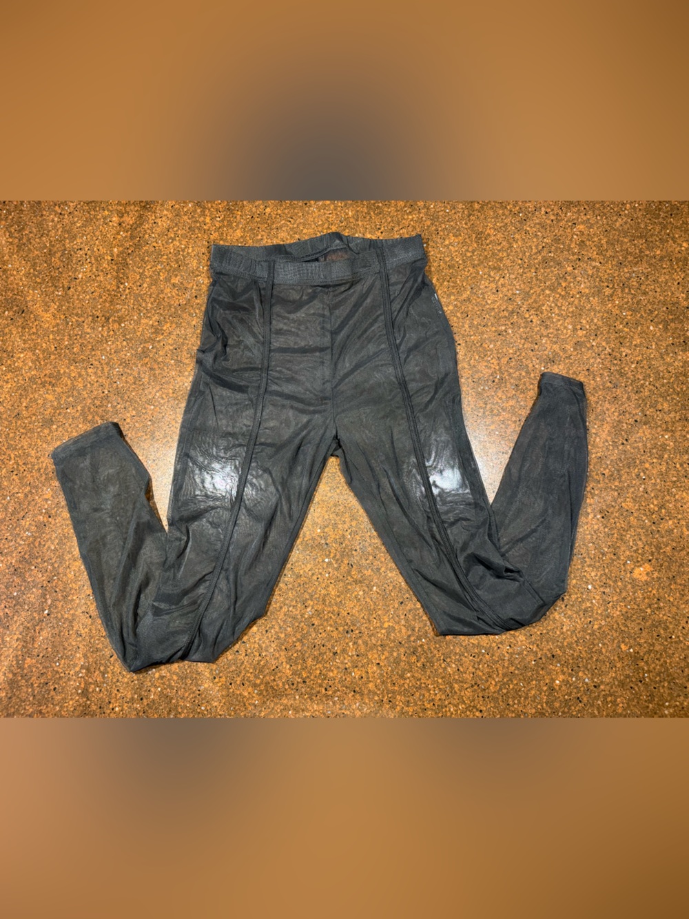 Black Sheer Long Sleeve Mesh Pants